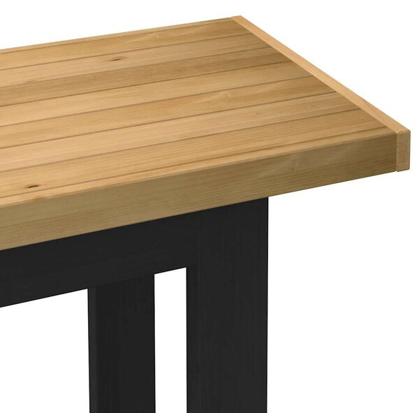 Íróasztal NOAIN U alakú lábak 120x50x75 cm tömör fa fenyőfa