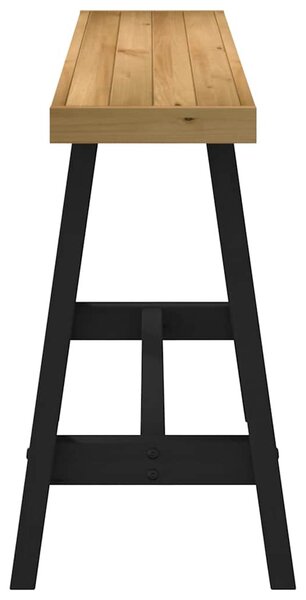 Konzolasztal NOAIN A alakú lábak 120x30x75 cm tömör fa fenyőfa