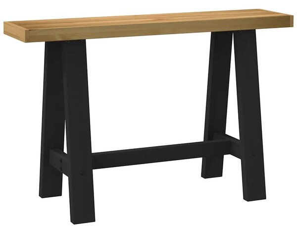 Konzolasztal NOAIN A alakú lábak 120x30x75 cm tömör fa fenyőfa