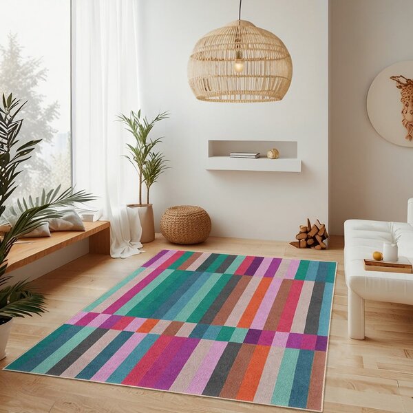 Türkiz mosható szőnyeg 160x230 cm Acid Rain – Mila Home