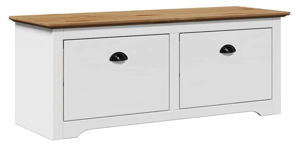 Előszobapad "BODO" fehér és barna 114x40x45 cm