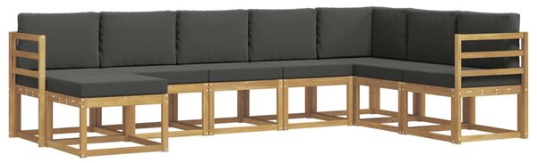 Kültéri kanapé szett párnával 8 pcs Fehér és Antracitszürke