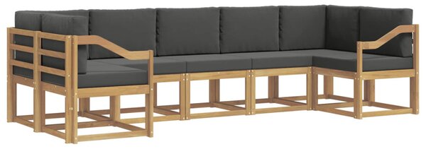 VidaXL Kültéri kanapé szett párnával 7 pcs Tömör Akácfa