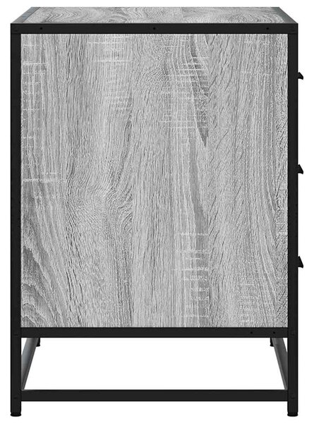 Szürke sonoma színű szerelt fa fiókos szekrény 70x41x56 cm