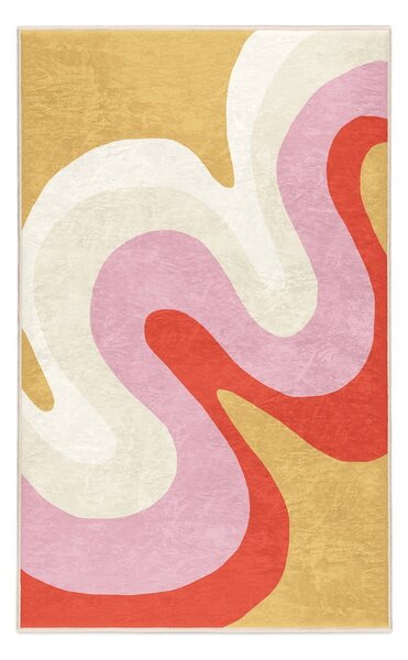 Sárga-rózsaszín mosható szőnyeg 80x150 cm Raspberry Creamsicle – Mila Home
