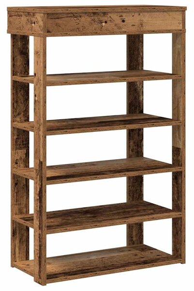 Antik fa szerelt fa cipőtartó 60x30x98 cm