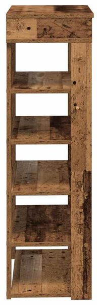 Antik fa szerelt fa cipőtartó 60x30x98 cm