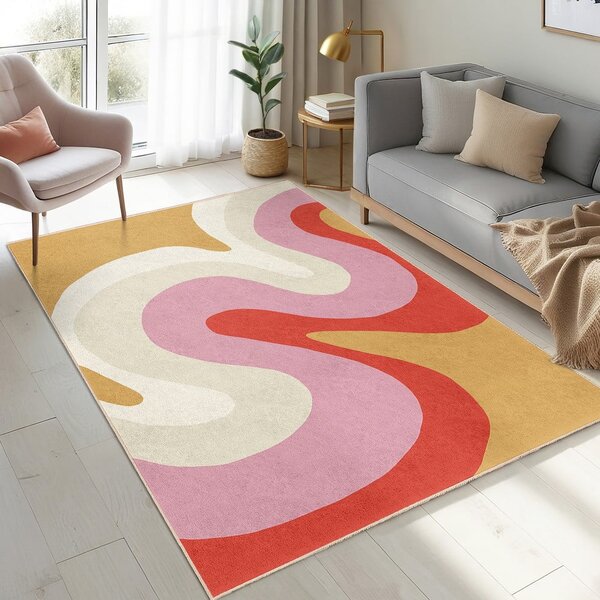 Sárga-rózsaszín mosható szőnyeg 80x150 cm Raspberry Creamsicle – Mila Home