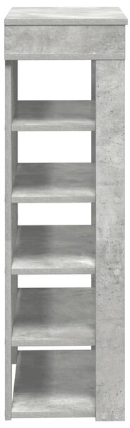 Betonszürke szerelt fa cipőtartó 60x30x98 cm