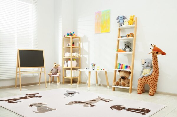 Elefántcsont színű gyerek szőnyeg 80x150 cm Dogsie Pearl – FD