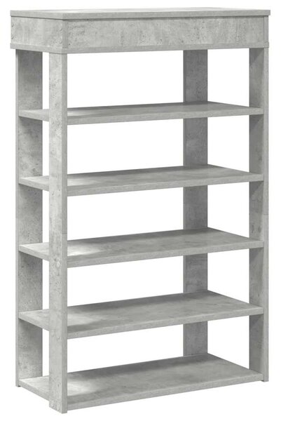 Betonszürke szerelt fa cipőtartó 60x30x98 cm