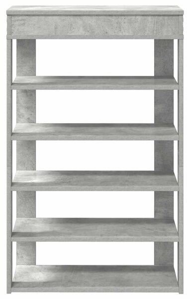 Betonszürke szerelt fa cipőtartó 60x30x98 cm