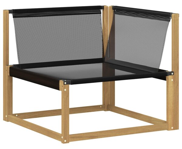 VidaXL Kültéri kanapé szett párnával 9 pcs Fehér és Fekete