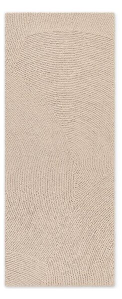 Bézs kézi szövésű gyapjú futószőnyeg 80x300 cm Calmio – Hanse Home