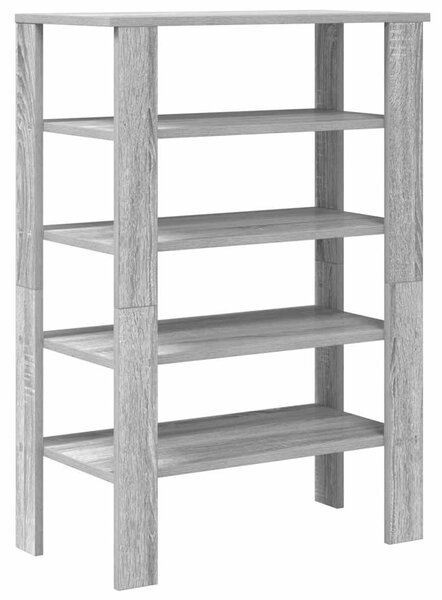 Szürke sonoma színű szerelt fa cipőtartó 61x32x87,5 cm