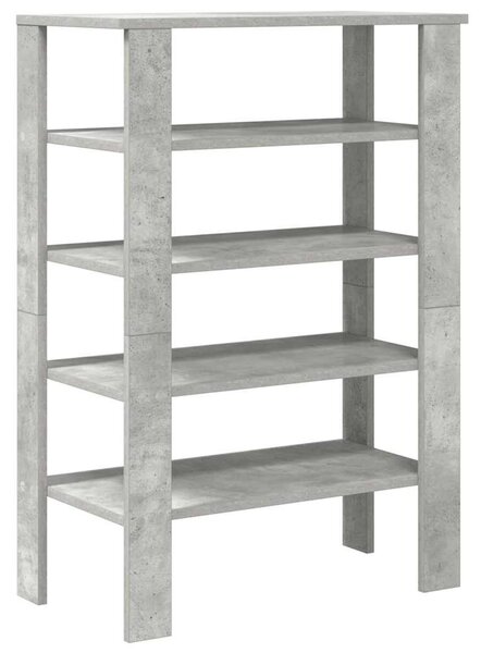 Betonszürke szerelt fa cipőtartó 61x32x87,5 cm