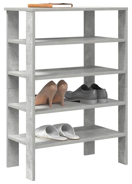 Betonszürke szerelt fa cipőtartó 61x32x87,5 cm