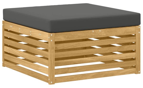 VidaXL Ülőgarnitúrák 6 pcs Fehér és Antracitszürke Tömör Akácfa
