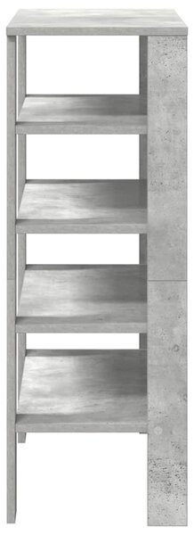 Betonszürke szerelt fa cipőtartó 61x32x87,5 cm