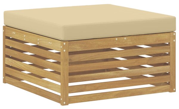 VidaXL Kültéri kanapé szett 6 pcs Fehér és Bézs 325 x 162,5 x 73 cm
