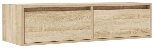 TV szekrény LED világítással sonoma tölgy 100X35,5x25 cm