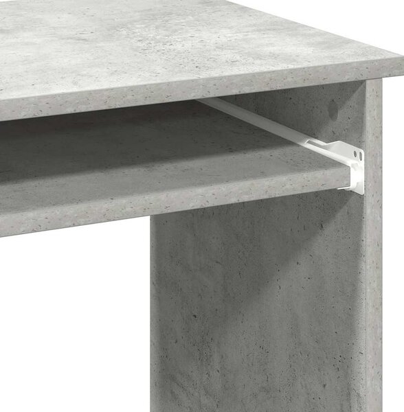 Betonszürke forgácslap íróasztal polcokkal 84x40x78 cm