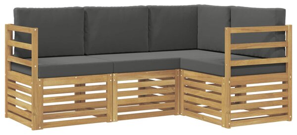 VidaXL Ülőgarnitúrák 4 pcs Fehér és Antracitszürke