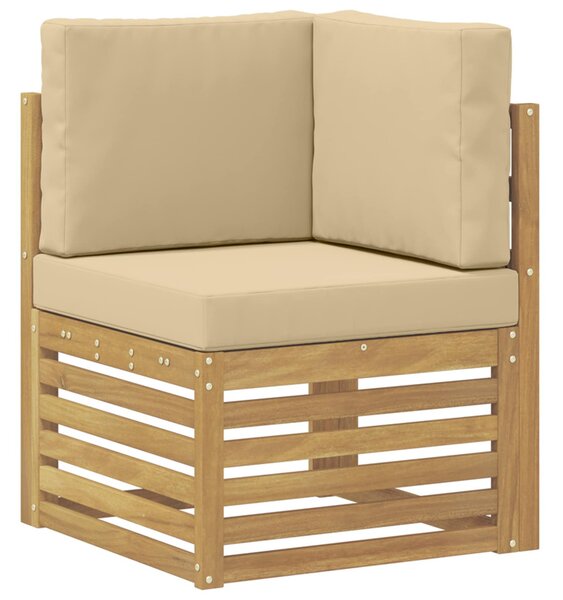 VidaXL Ülőgarnitúrák 4 pcs Fehér és Bézs 185,5 x 126,5 x 73 cm