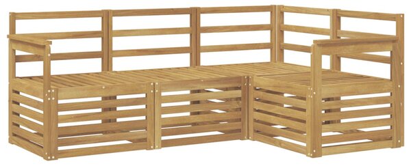 VidaXL Ülőgarnitúrák 4 pcs Fehér 187,5 x 128,5 x 73 cm Tömör Akácfa