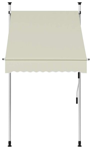 Krémszínű kézzel feltekerhető napellenző 100 cm