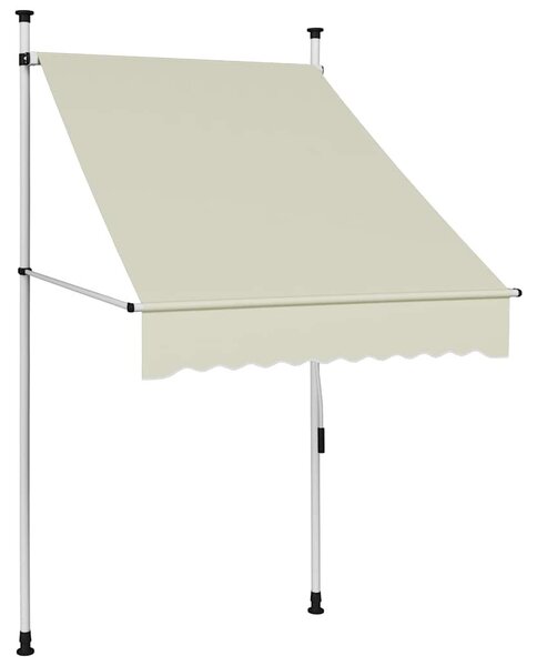 Krémszínű kézzel feltekerhető napellenző 100 cm