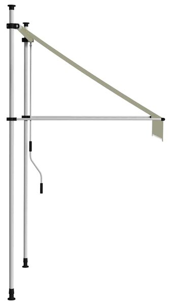 Krémszínű kézzel feltekerhető napellenző 100 cm