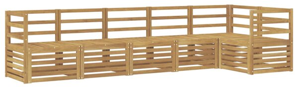 Kültéri kanapé szett 6 pcs Fehér 304 x 126,5 x 73 cm