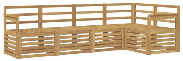 VidaXL Kültéri kanapé szett 5 pcs Fehér 247 x 128,5 x 73 cm