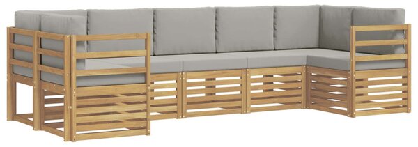 VidaXL Szegmentált kanapé szett 7 pcs Fehér és Világosszürke