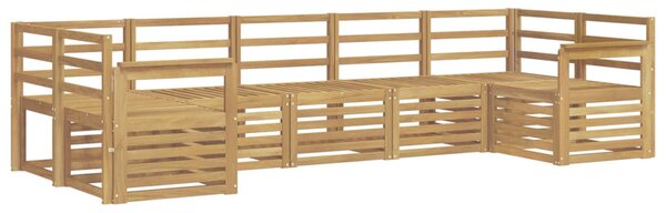 VidaXL Kültéri kanapé szett 7 pcs Fehér 304 x 128,5 x 73 cm