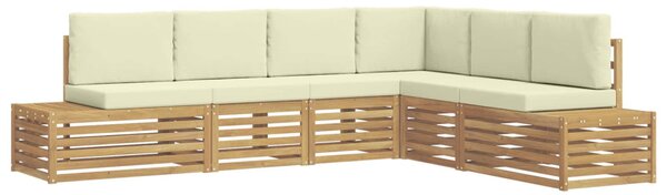 VidaXL Kültéri kanapé szett Fehér 273 x 213,5 x 73 cm Poliészter