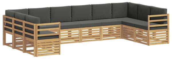 VidaXL Szegmentált kanapé szett 10 pcs Fehér és Antracitszürke