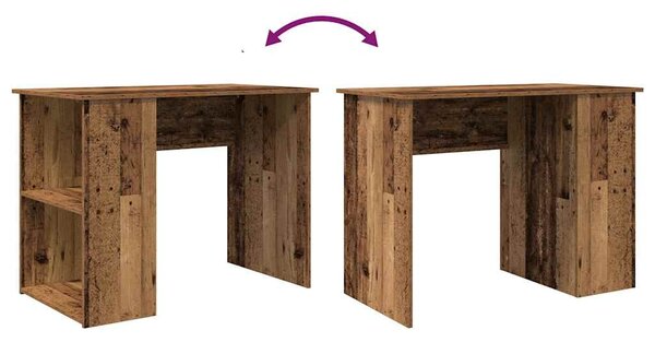 Íróasztal régi fa 100x55x75 cm műszaki fa