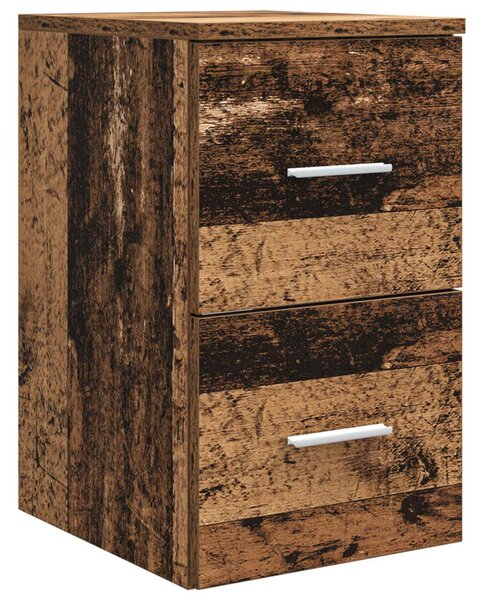 Fürdőszoba bútor szett 5 pcs Antik Fa Szerelt fa és Üveg