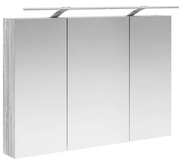 Fürdőszobai Szekrény Szett 4 pcs Szürke Sonoma