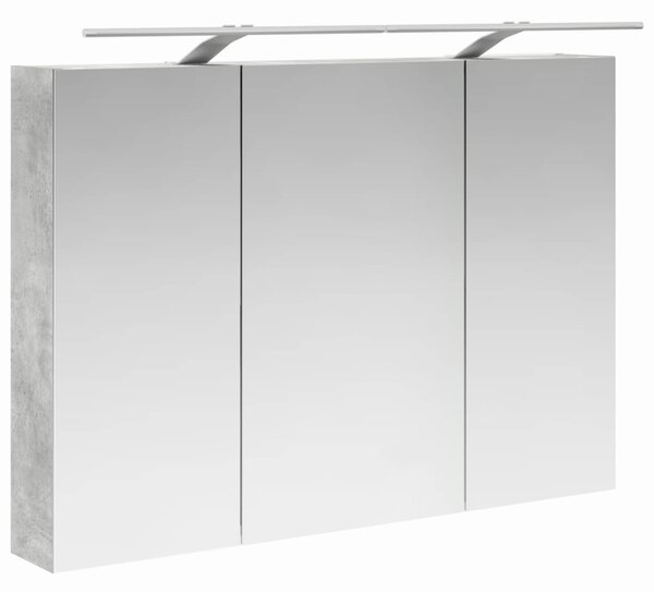 Fürdőszobai Szekrény Szett 4 pcs Betonszürke 100 x 14,5 x 70 cm