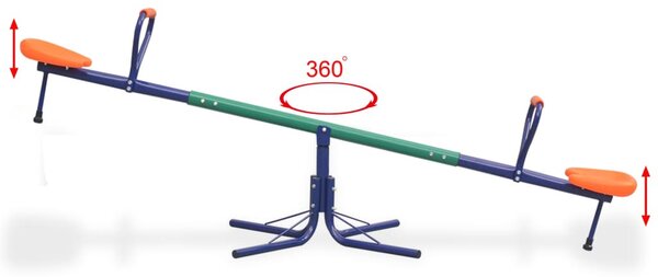 360 fokban forgó narancssárga mérleghinta