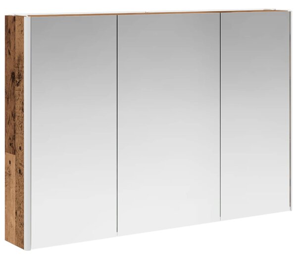 Fürdőszoba bútor szett 4 pcs Antik Fa Szerelt fa és Üveg