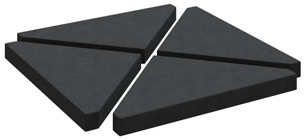 Esernyősúlytányérok 4 db fekete gránit háromszög 14 kg