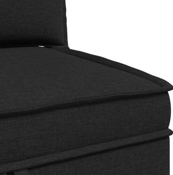 VidaXL Moduláris kanapé szett tárolóval 3 pcs Fekete Szövet