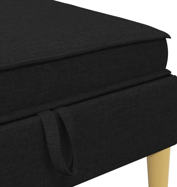 VidaXL Moduláris kanapé szett tárolóval 5 pcs Fekete Szövet