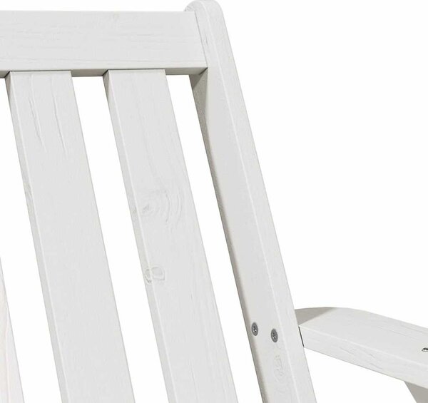 Kerti adirondack szék fehér 75x77x77 cm tömör fa fenyőfa