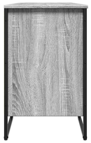 Szürke sonoma színű szerelt fa cipőszekrény 90 x 38 x 61,5 cm