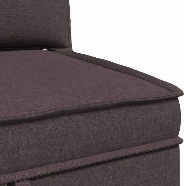 VidaXL Moduláris kanapé szett tárolóval 3 pcs Sötét Barna Szövet
